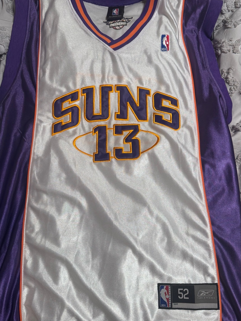 NBA Phoenix Suns Kids Jersey White, Purple & Orange - Number 13